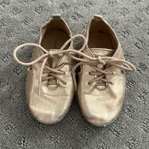 Zara baby girl gold dress shoes